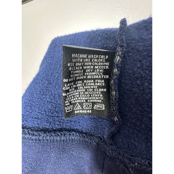 Vintage 90s Starter University Of Michigan Wolverines Sweatshirt Size XL Blue - Picture 8 of 10